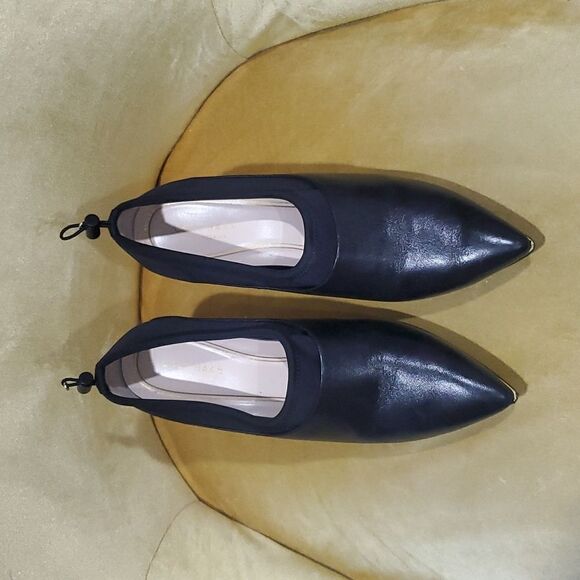 Cole Haan Grand Ambition Black Leather Heels with Adjustable Insert - Picture 6 of 15